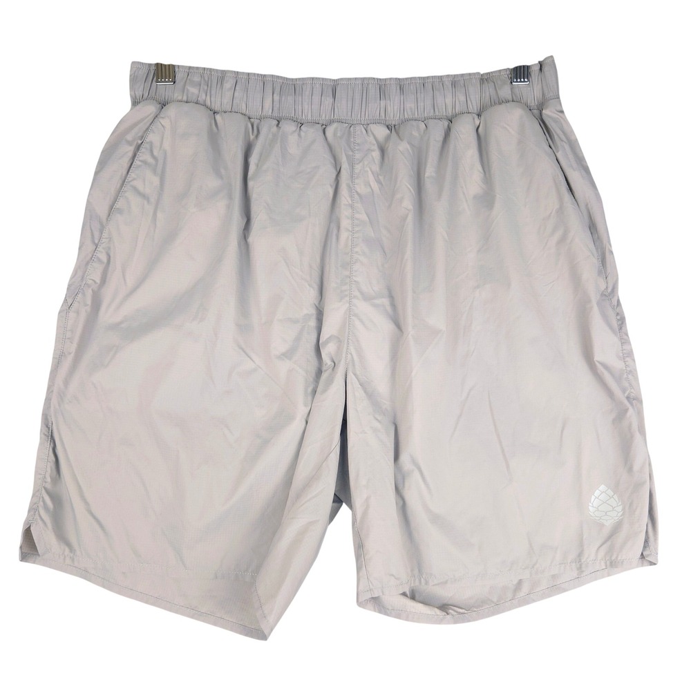 Stio Mens Eddy Shorts Gray Nylon Outdoor Active Running 7 Inch Inseam Large